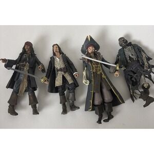 Pirates Of The Caribbean toy lot Jack Sparrow Will Dead Pirate Figures